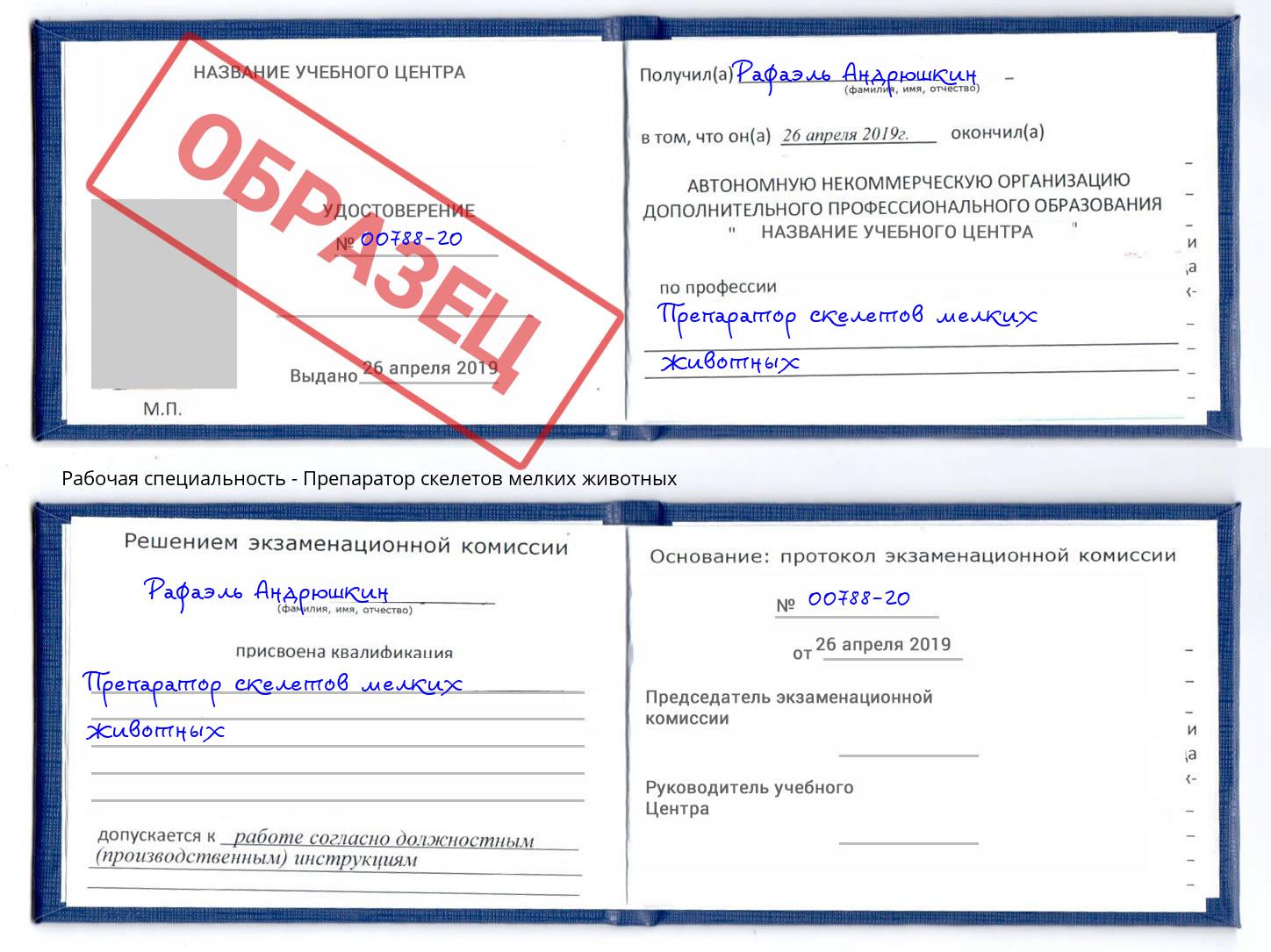 Препаратор скелетов мелких животных Новозыбков