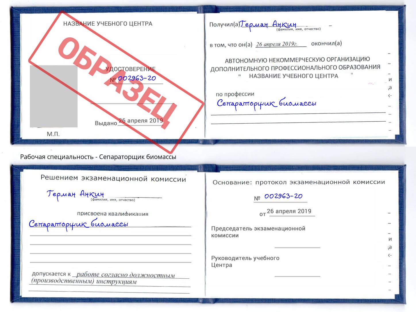 Сепараторщик биомассы Новозыбков