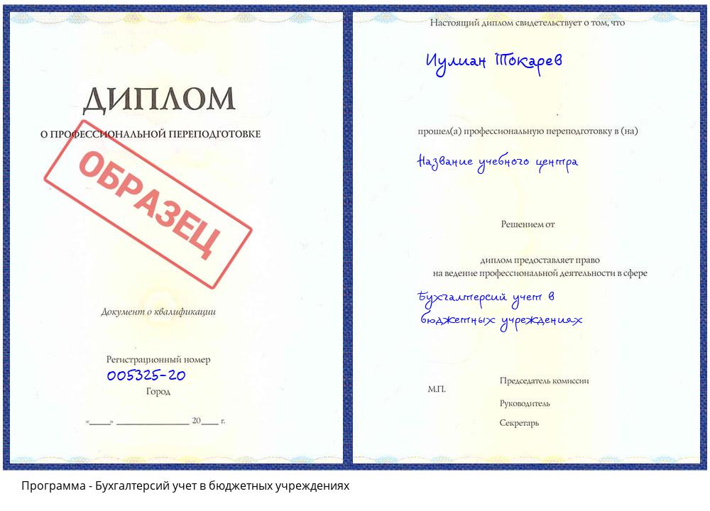 Бухгалтерсий учет в бюджетных учреждениях Новозыбков